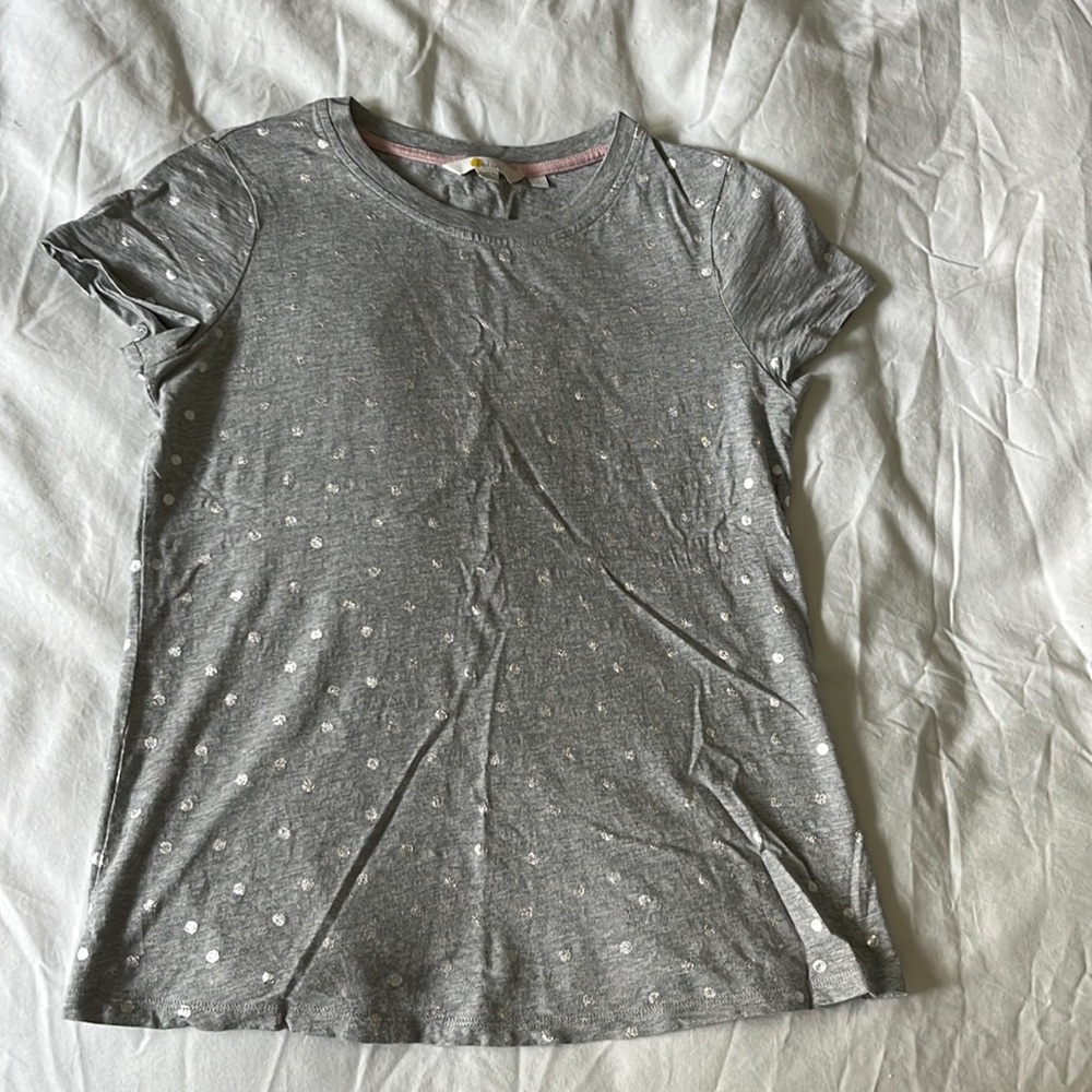 Boden Metallic Polkadot Tee
